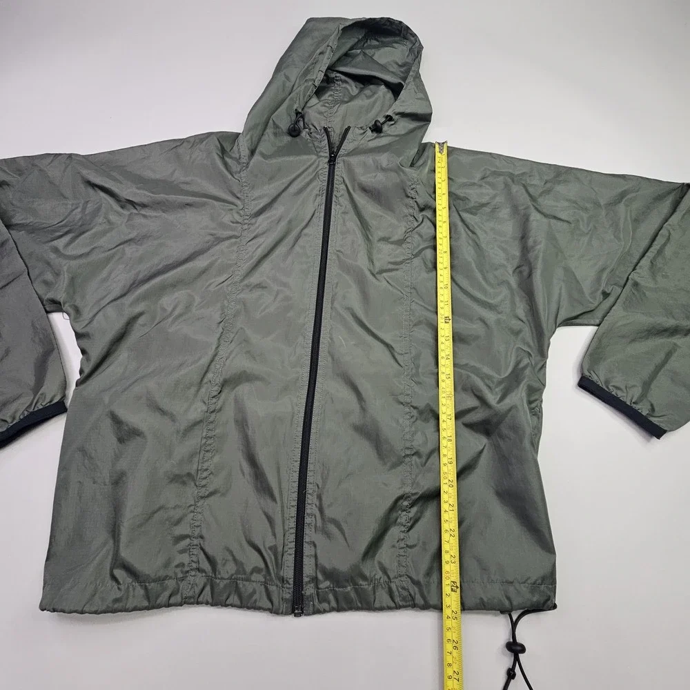 Banana Republic Jacket Men's Medium Green Full Zip Windbreaker Packable (Flaws)